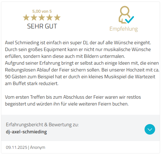 Bewertung Eva und Daniel