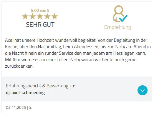 Bewertung Sarah und Dennis